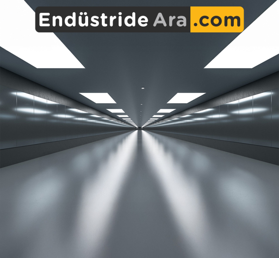 Extensive industrial zone with powerful factories and plants operating at full capacity.